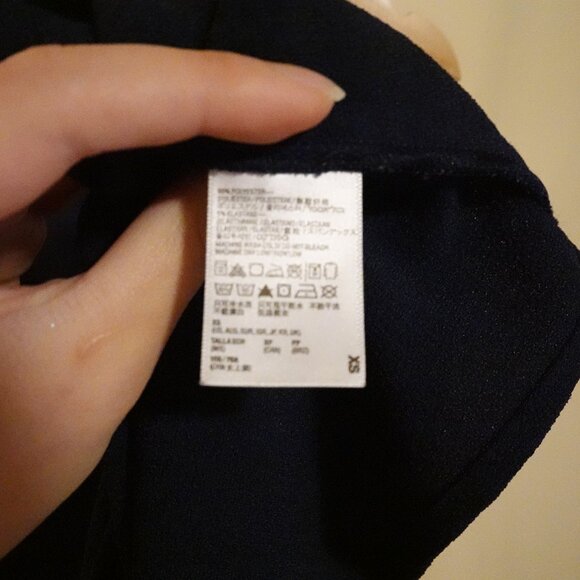 American Apparel Dakota Mini Sleeveless Swing Dress Keyhole Navy Size Small - Picture 2 of 3